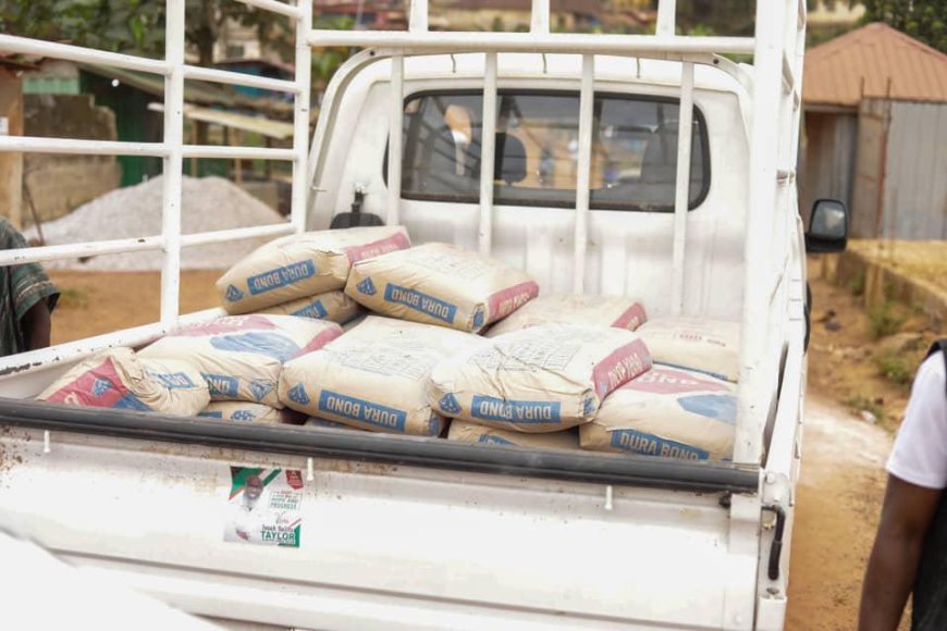 Sheikh Issah Salifu Taylor Donates 50 Bags of Cement to Brofoyedru Community for New Center