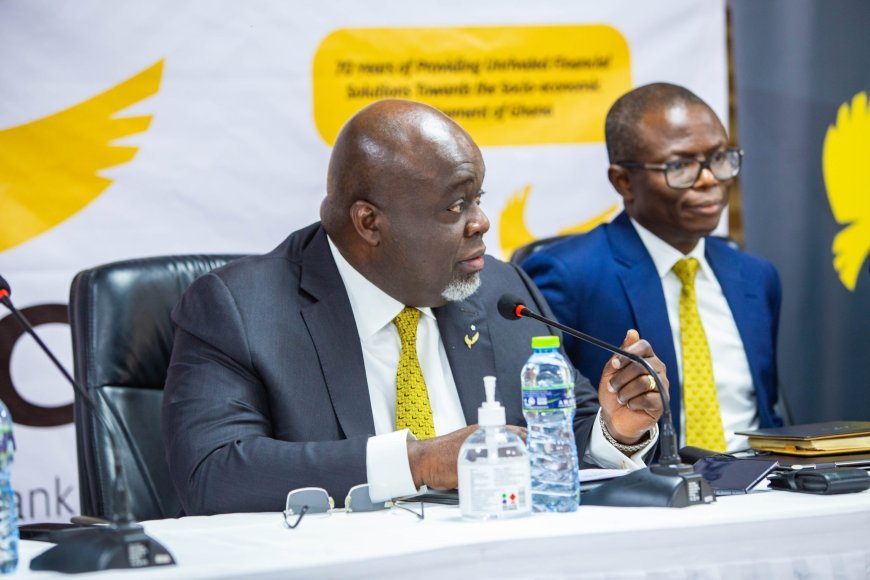 GCB Bank MD John Kofi Adomakoh Urges Ghanaians to Address Rising Loan Defaults