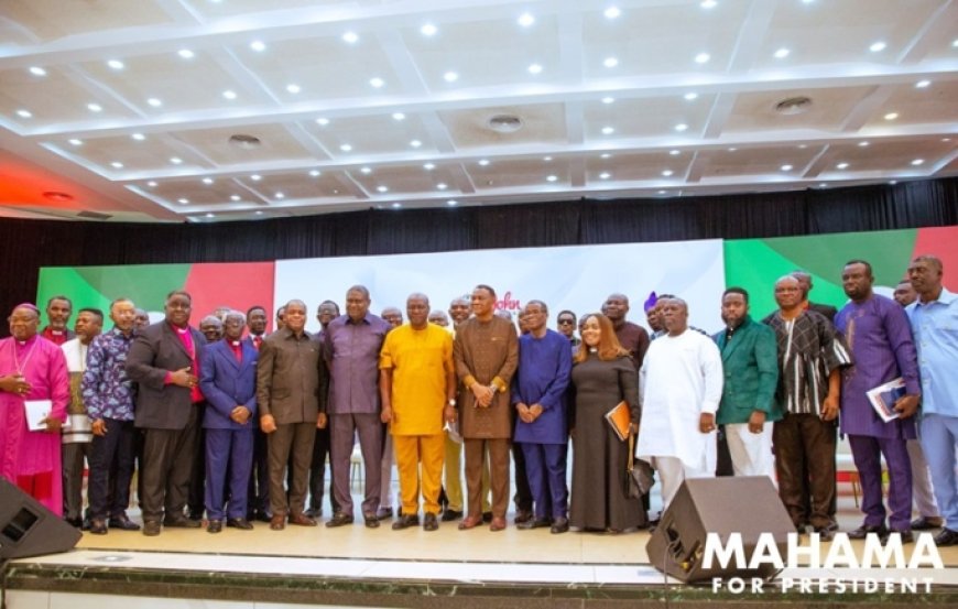 John Mahama meets Ghanaian Clergy for Spiritual Support Ahead of Elections