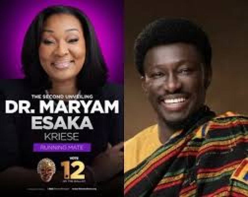 Dr. Maryam Esaka Kriesie Biography; Cheddar's Running Mate