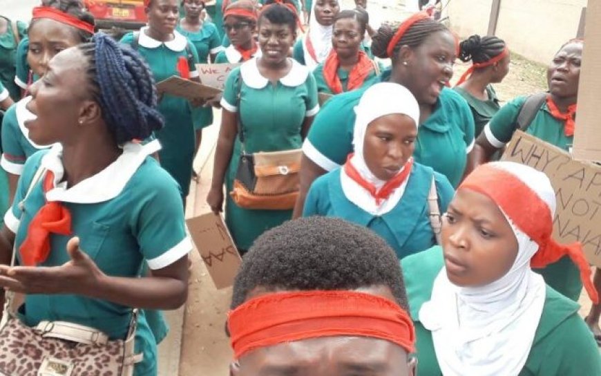 Sampa's trainee nurses vow to vote for the NDC