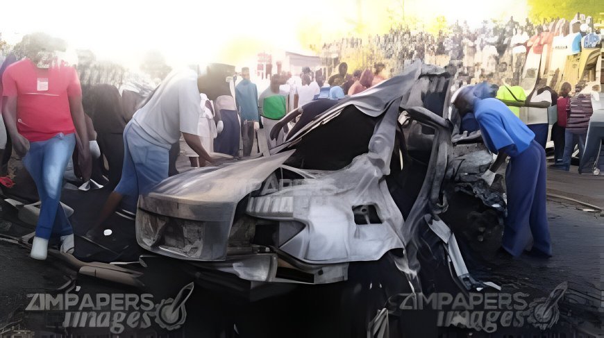 Two Ladies Burnt In Car Crash at East Legon